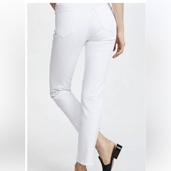 24 NWT Rag & Bone White High Rise Slim Fit Cigarette Jeans - Picture 5 of 13